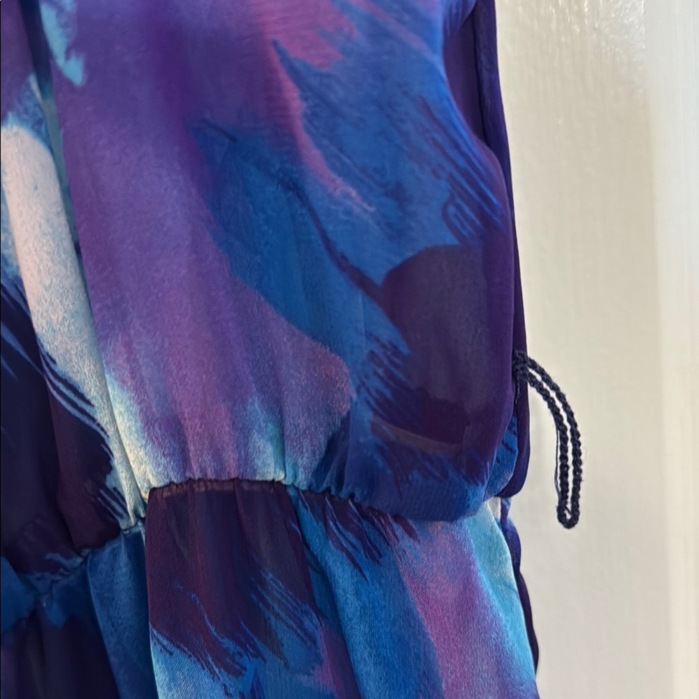 Bisou Bisou Blue Spaghetti Strap Maxi Sundress - Picture 4 of 9